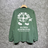 Amiri long sleeve shirts note fan printing