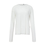 Men long sleeved shirt retro bottom shirt pure color silm deconstructed pleated men's