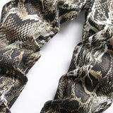 Mens Fashion Jeans Wrinkled snake pattern 583#