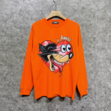 Amiri long sleeve shirts heart wolf head printing