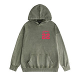 Amiri washed hoodie red letter bevel cut letter washed distressed printing