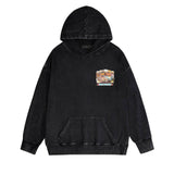 Amiri washed hoodie lake view oil painting distressed printing
