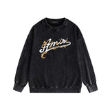 Amiri washed sweatshirt Yeman letter print washed old