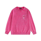 Amiri washed sweatshirt letter sign printing washed and distressed