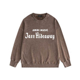 Amiri washed sweatshirt music letterprinting washed and distressed