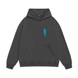 Amiri hoodie vertical small overlapping letterprinting