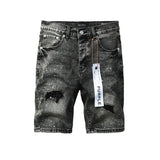 purple brand denim shorts