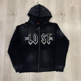 Lost intricacy Hoodie rhinestones