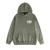 Amiri washed hoodie chain letter distressed printing