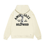 Amiri hoodie wolf music hand print