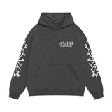 Amiri hoodie new bone sleeve printing