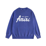 Amiri washed sweatshirt pure letter printing washed and distressed