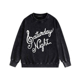 Amiri washed sweatshirt oblique art word printing washed and distressed