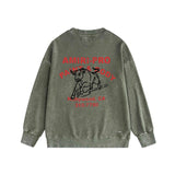 Amiri washed sweatshirt bull printing washed and distressed