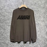 Amiri long sleeve shirts skeleton letterprinting