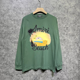 Amiri long sleeve shirts colorful dusk printing
