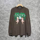 Amiri long sleeve shirts angel twin print