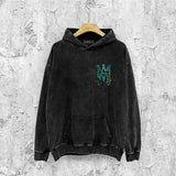 Amiri washed hoodie waist flower camouflage letter distressed printing