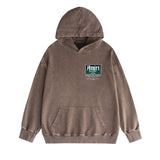 Amiri washed hoodie flower diamond nameplate distressed printing