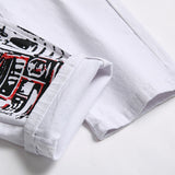 Mens Fashion Jeans Street graffiti style 5601# 5608#