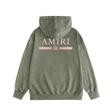 Amiri washed hoodie crayon horizontal stripes washed distressed printing