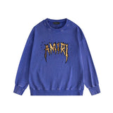 Amiri washed sweatshirt splashed paint bone print washed old