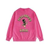 Amiri washed sweatshirt dice man printing washed and distressed