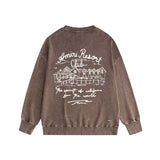 Amiri washed sweatshirt sketch country print washed old