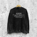Amiri washed sweatshirt hollywood art word printing washed and distressed