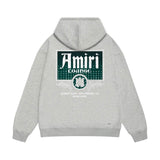 Amiri hoodie flower diamond nameplate printing