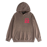 Amiri washed hoodie red letter bevel cut letter washed distressed printing