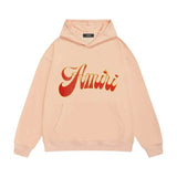 Amiri hoodie flame gold letterprinting