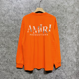 Amiri long sleeve shirts double-sided rose printing