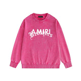 Amiri washed sweatshirt text cross print washed old