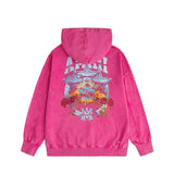 Amiri washed hoodie five-star rose distressed print