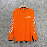 Amiri long sleeve shirts new bone sleeve printing