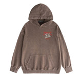 Amiri washed hoodie bull printing distressed printing