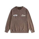 Amiri washed sweatshirt billiard sketch printing washed and distressed