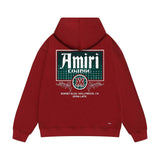 Amiri hoodie flower diamond nameplate printing