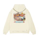 Amiri hoodie lake view oil painting printing