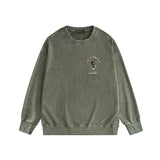 Amiri washed sweatshirt dice man printing washed and distressed