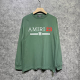 Amiri long sleeve shirts red font printing