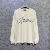 Amiri long sleeve shirts silver ring snake letterprinting