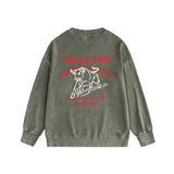 Amiri washed sweatshirt bull printing washed and distressed