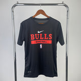 NBA Jerseys Season 23 Bulls, Black, Training Quick Dry T-Shirt Short Sleeve