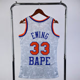 NBA Jerseys  BAPE × M & N jersey, Knicks, white No. 33
