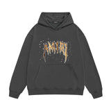 Amiri hoodie splash paint skeleton print