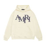 Amiri hoodie all gray overlapping letterprinting