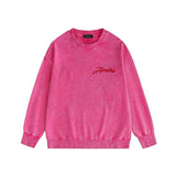 Amiri washed sweatshirt mottled pegasus printing washed and distressed