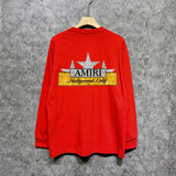 Amiri long sleeve shirts five-pointed star nameplate printing